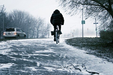 The joys of cycling in winter