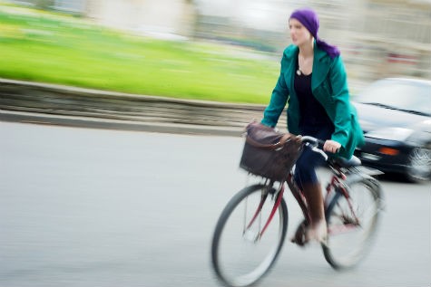 Woman cycling