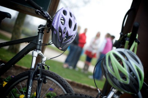 Bikes and helmets