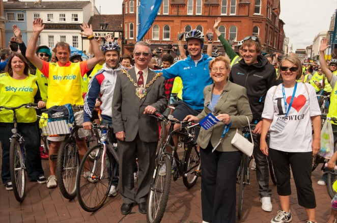 Ready for the off at Sky Ride Ipswich 2011! Sky Ride Ipswich